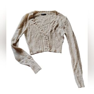Autumn New Women Hole-Out Crochet Sweater Wave Fashion Beige Long Sleeve Loose O